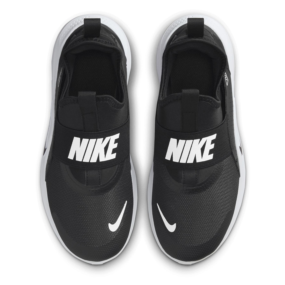 ナイキ（NIKE）（キッズ）ジュニアスニーカー スポーツシューズ フレックス ランナー 4 GS ブラック IF2893-002 着脱簡単 伸縮性 耐久性