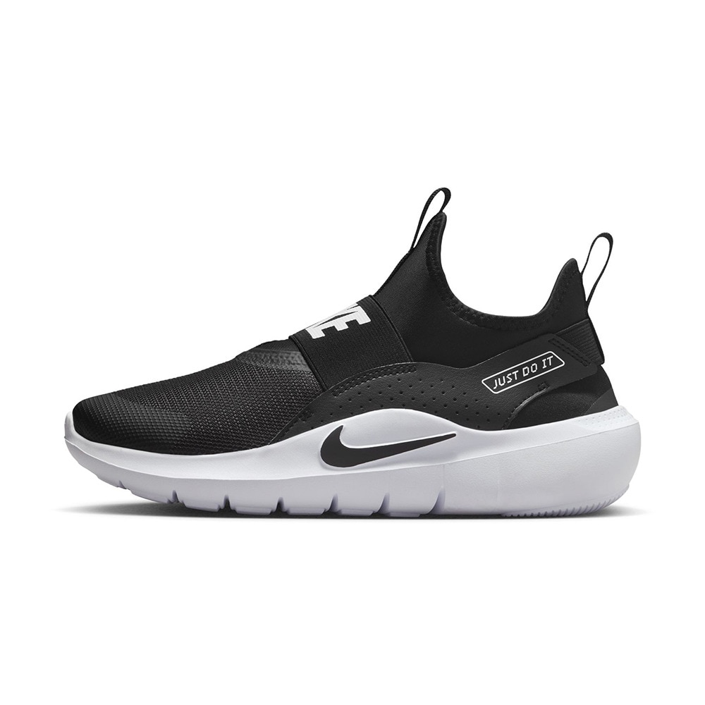 ナイキ（NIKE）（キッズ）ジュニアスニーカー スポーツシューズ フレックス ランナー 4 GS ブラック IF2893-002 着脱簡単 伸縮性 耐久性