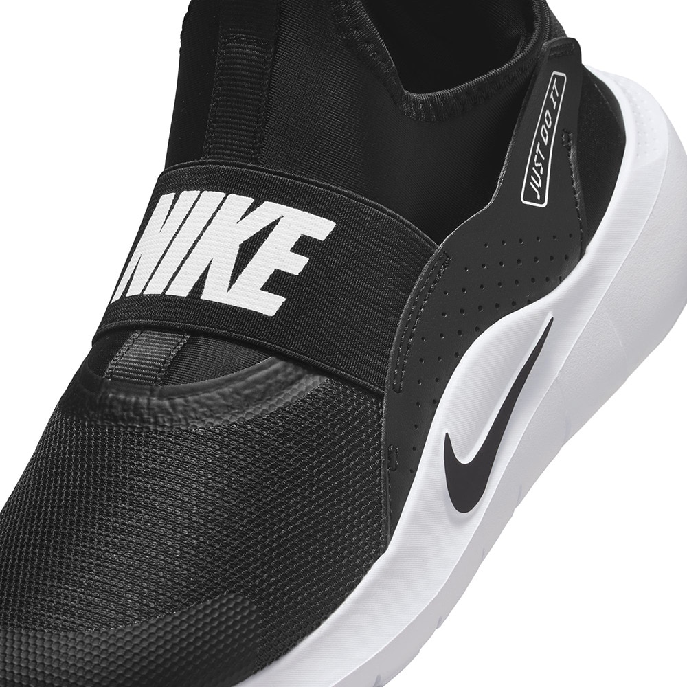 ナイキ（NIKE）（キッズ）ジュニアスニーカー スポーツシューズ フレックス ランナー 4 GS ブラック IF2893-002 着脱簡単 伸縮性 耐久性