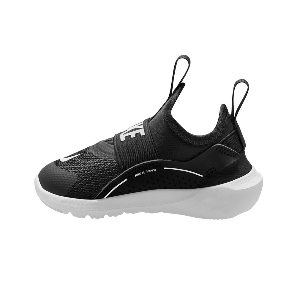 ナイキ（NIKE）（キッズ）ジュニアスニーカー スポーツシューズ フレックス ランナー 4 TD ブラック IF2895-002 着脱簡単 伸縮性 耐久性