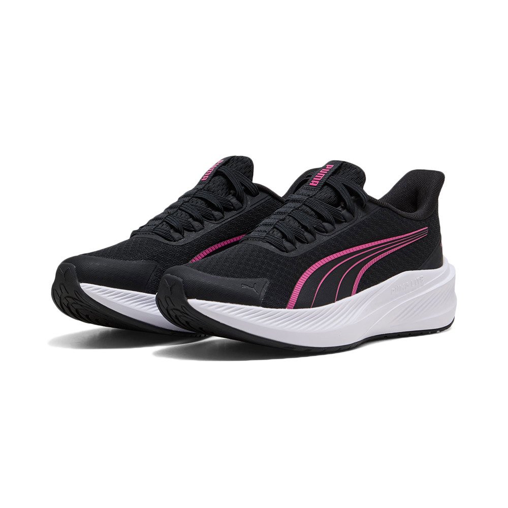 PUMA ブラック/ピンク スニーカー プーマ（PUMA）（キッズ）ジュニア スニーカー ダッシャー ライト
