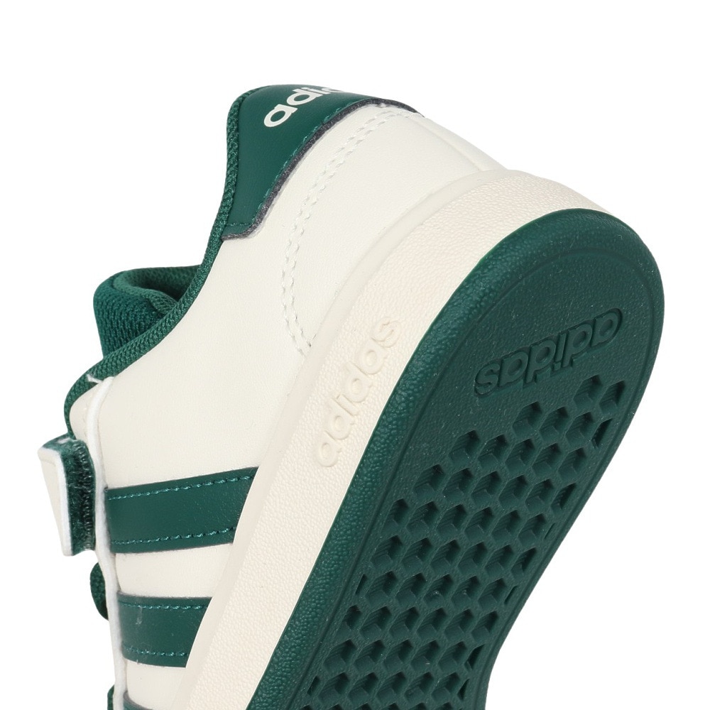 アディダス（adidas）（キッズ）ジュニアスニーカー スポーツシューズ グランドコート 2.0 キッズ オフホワイト NLD08-JQ8004 運動靴 トップストラップ