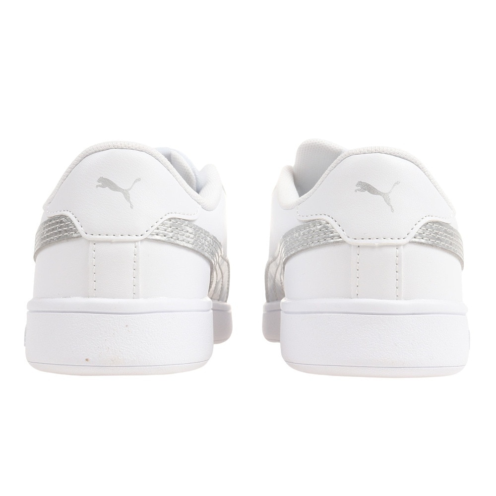 プーマ（PUMA）（キッズ）ジュニアスニーカー プーマスマッシュV2 メタリック V PS ホワイト 38968301 カジュアル スポーツ シューズ ベルクロ 面ファスナー