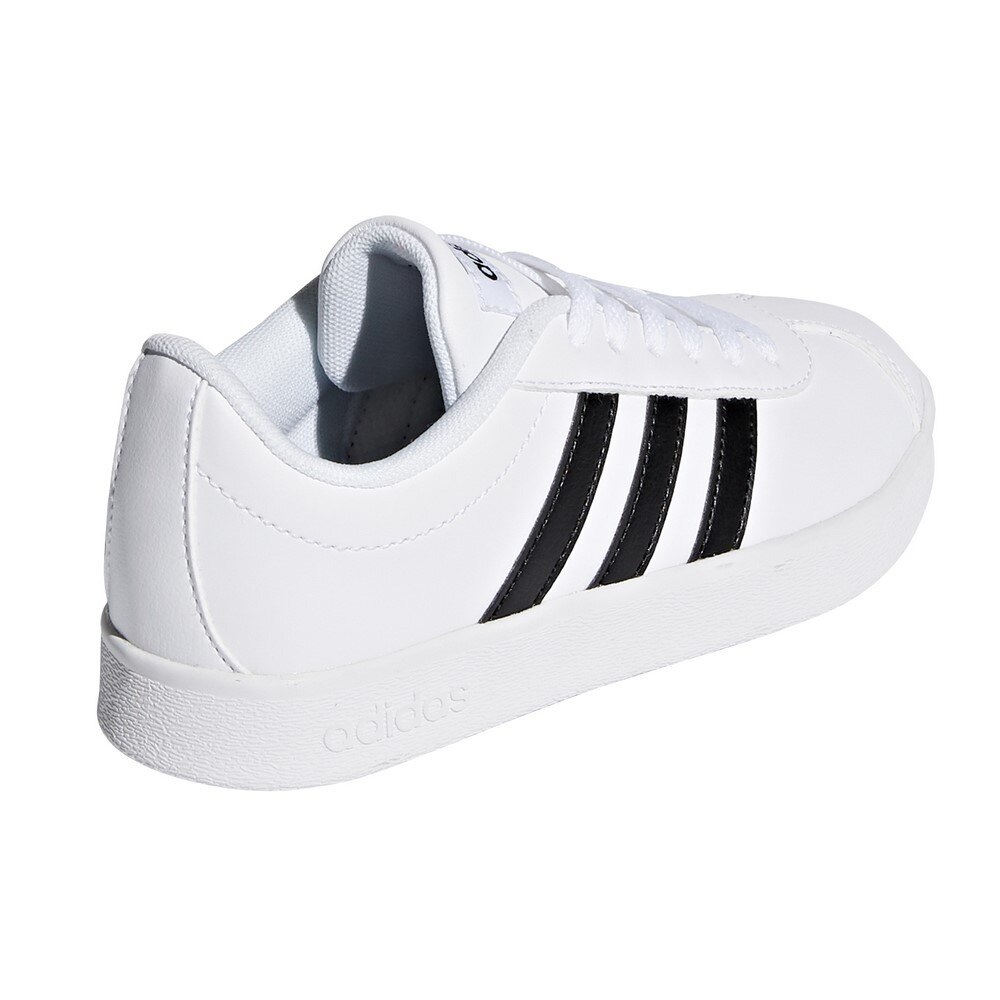 アディダス（adidas）（キッズ）VLコート2.0 K VL COURT 2.0 K 白 ホワイト ブラック DB1831 ジュニアスニーカー スポーツシューズ 靴 シューズ キッズ