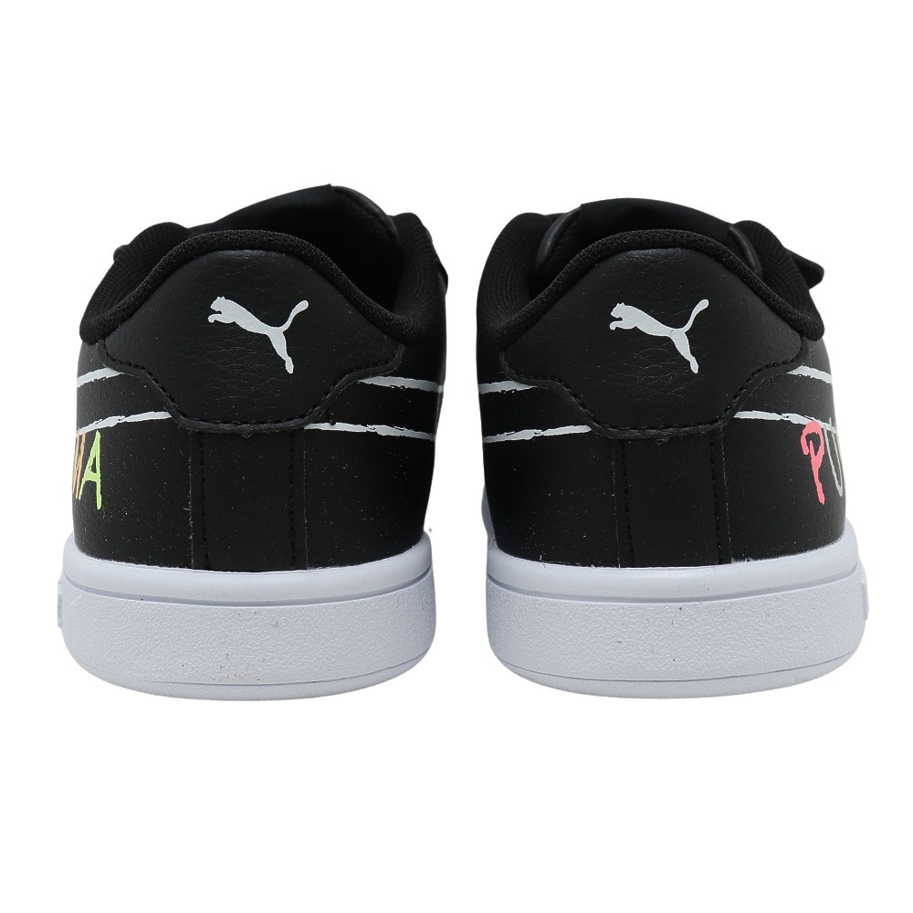 プーマ（PUMA）（キッズ）スマッシュ V2 ホームスクール V PS ブラック黒 38620001 ジュニア スニーカー スポーツシューズ マジックテープ 子供 運動 靴