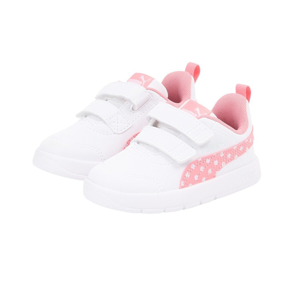 プーマ（PUMA）（キッズ）ジュニアスニーカー スポーツシューズ コートフレックス DOTTY IF ホワイト 39875905 スニーカー