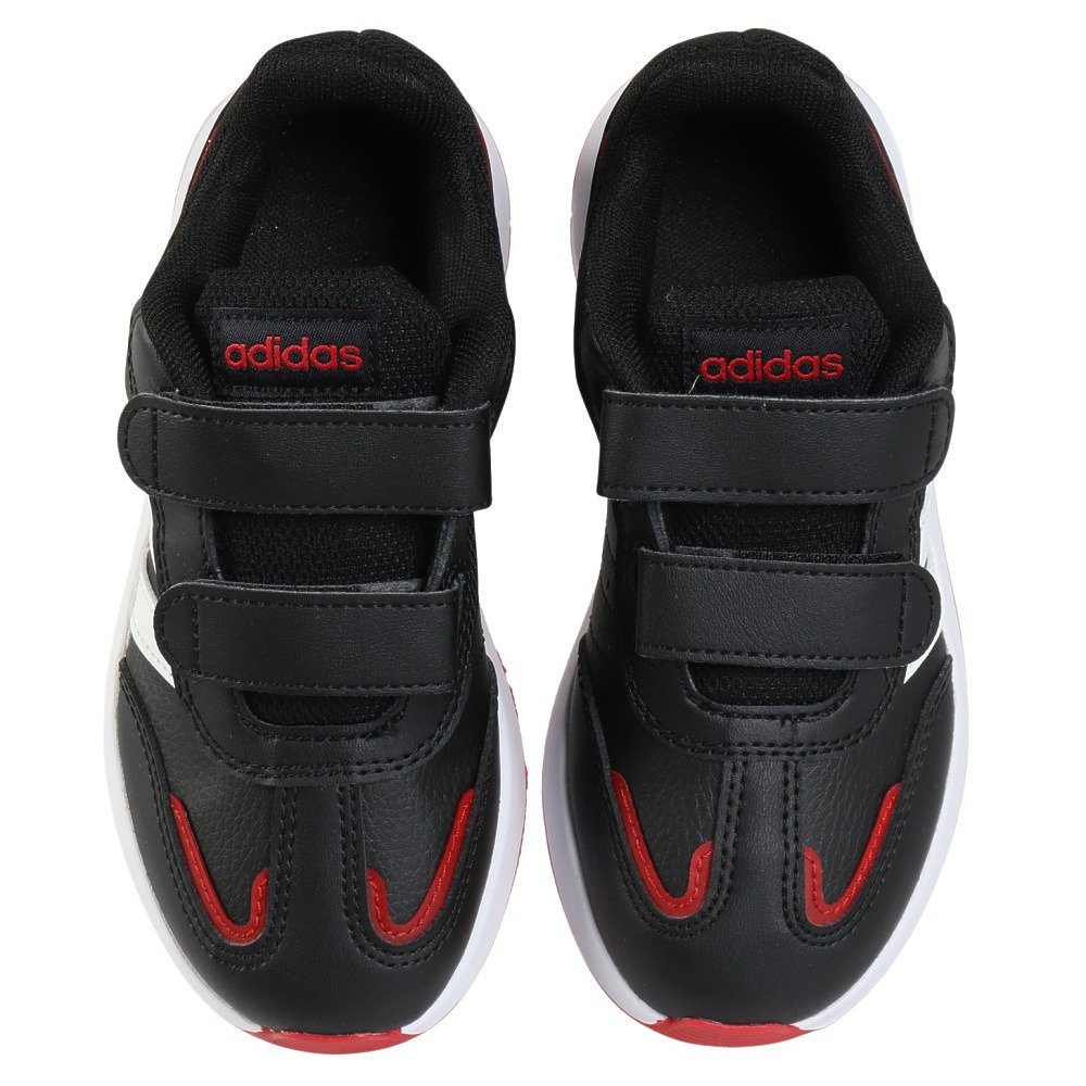 アディダス（adidas）（キッズ）ジュニアスニーカー スポーツシューズ テンソー スイッチ キッズ ブラック ホワイト NMO14-JH8653 カジュアルシューズ