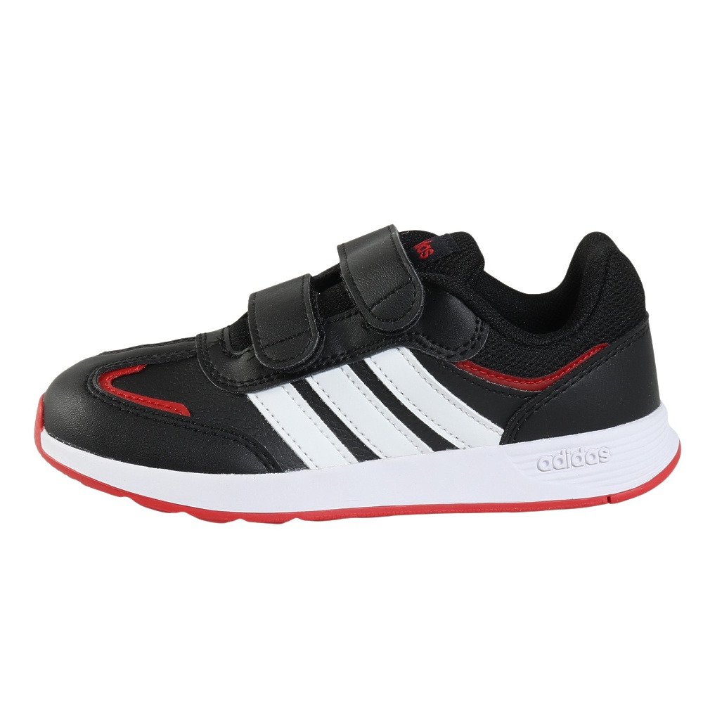 アディダス（adidas）（キッズ）ジュニアスニーカー スポーツシューズ テンソー スイッチ キッズ ブラック ホワイト NMO14-JH8653 カジュアルシューズ