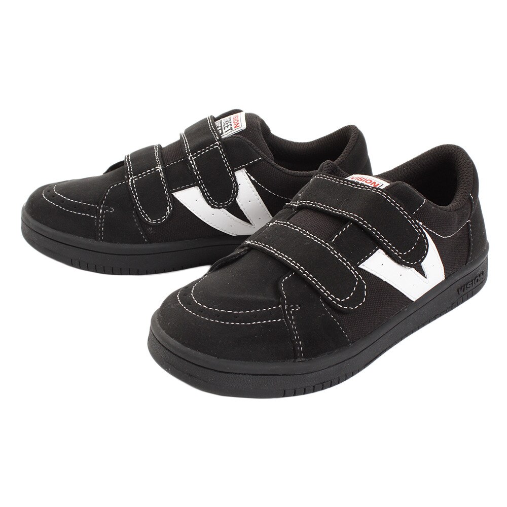  【多少の傷汚れありの為大奉仕】ジュニアスニーカー SANTIAGO VKS-9112 BLACK ボーイズ スポーツシューズ