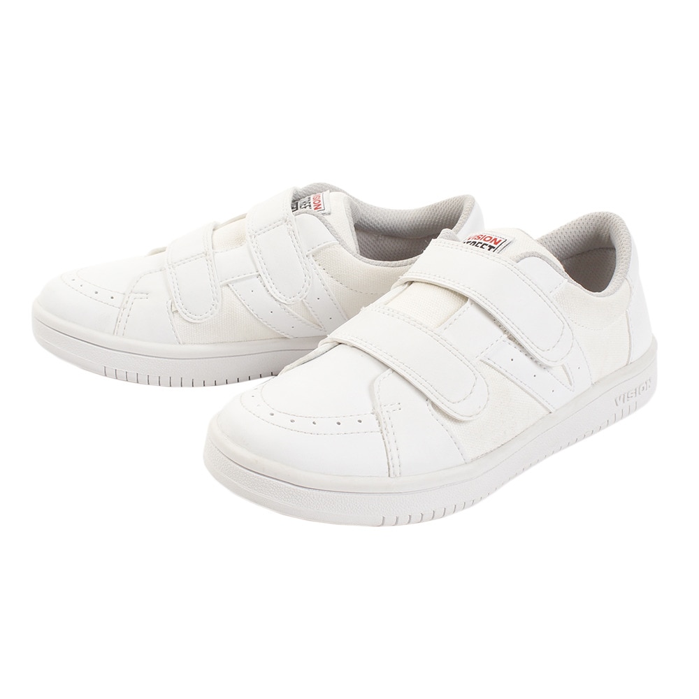  【多少の傷汚れありの為大奉仕】ジュニアスニーカー SANTIAGO VKS-9112 WHITE ボーイズ スポーツシューズ