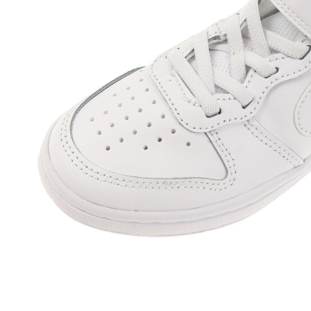 ナイキ（NIKE）（キッズ）コート バーロウ LOW 2 PSV ホワイト 白 BQ5451-100 ジュニア スニーカー スポーツシューズ 運動靴 マジックテープ 紐なし