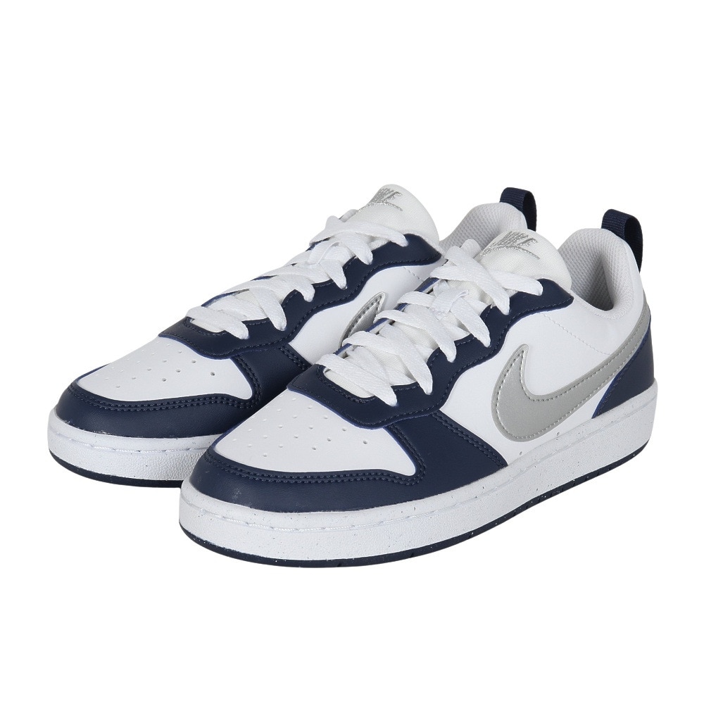ナイキ(NIKE)ジュニアスニーカー ボーイズ スポーツシューズ コート ボロー LOW リクラフト GS ホワイト ネイビー… ナイキ（NIKE）（キッズ）ジュニアスニーカー ボーイズ スポーツ