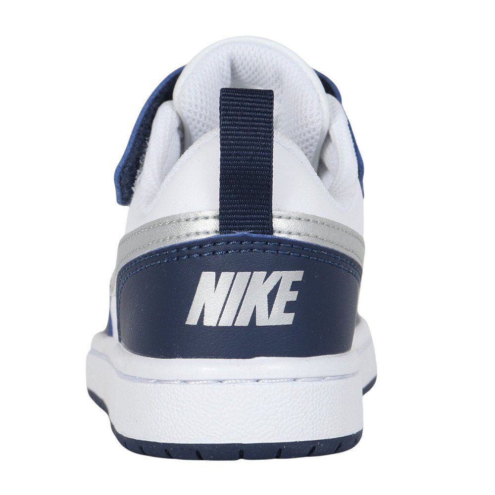 ナイキ（NIKE）（キッズ）リトルキッズシューズ スニーカー スポーツシューズ コート ボロー LOW リクラフト ホワイト ブルー DV5457-135