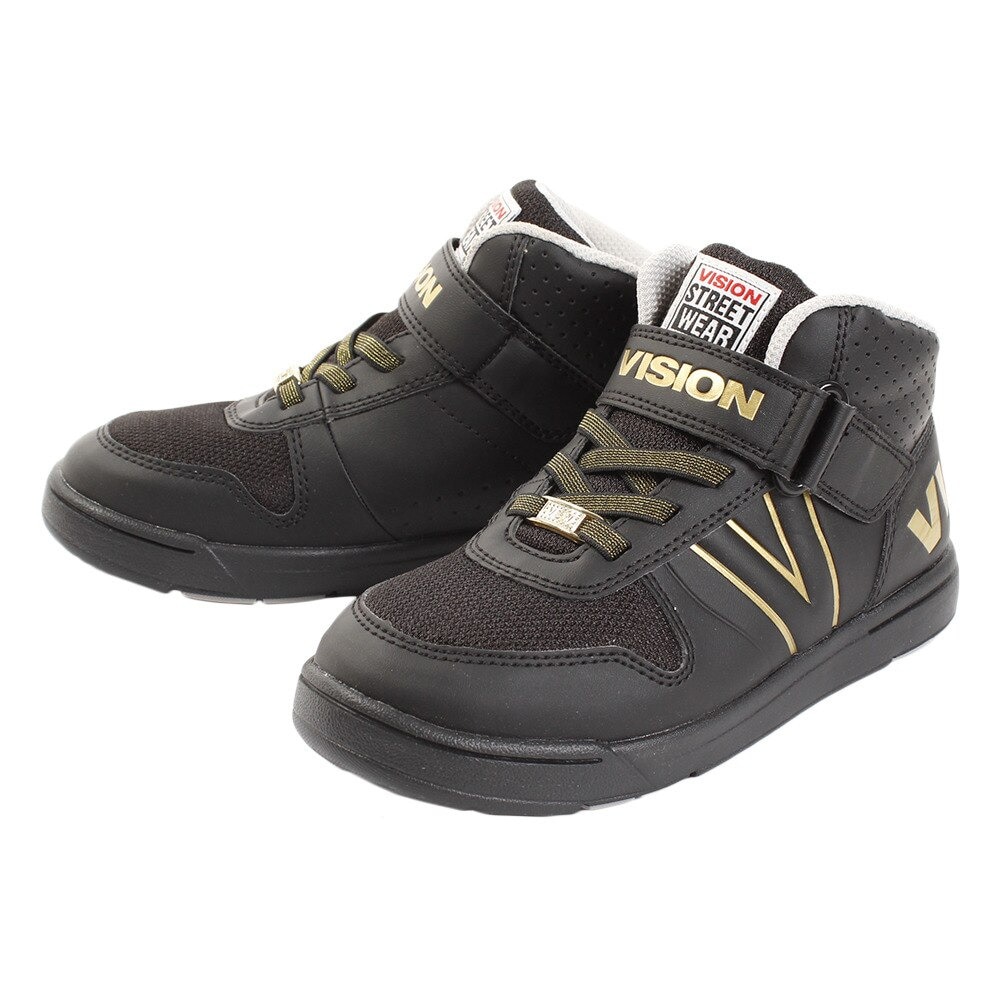 ジュニアスニーカー VENTURA VKS-9113 BLACK/GOLD スポーツシューズ