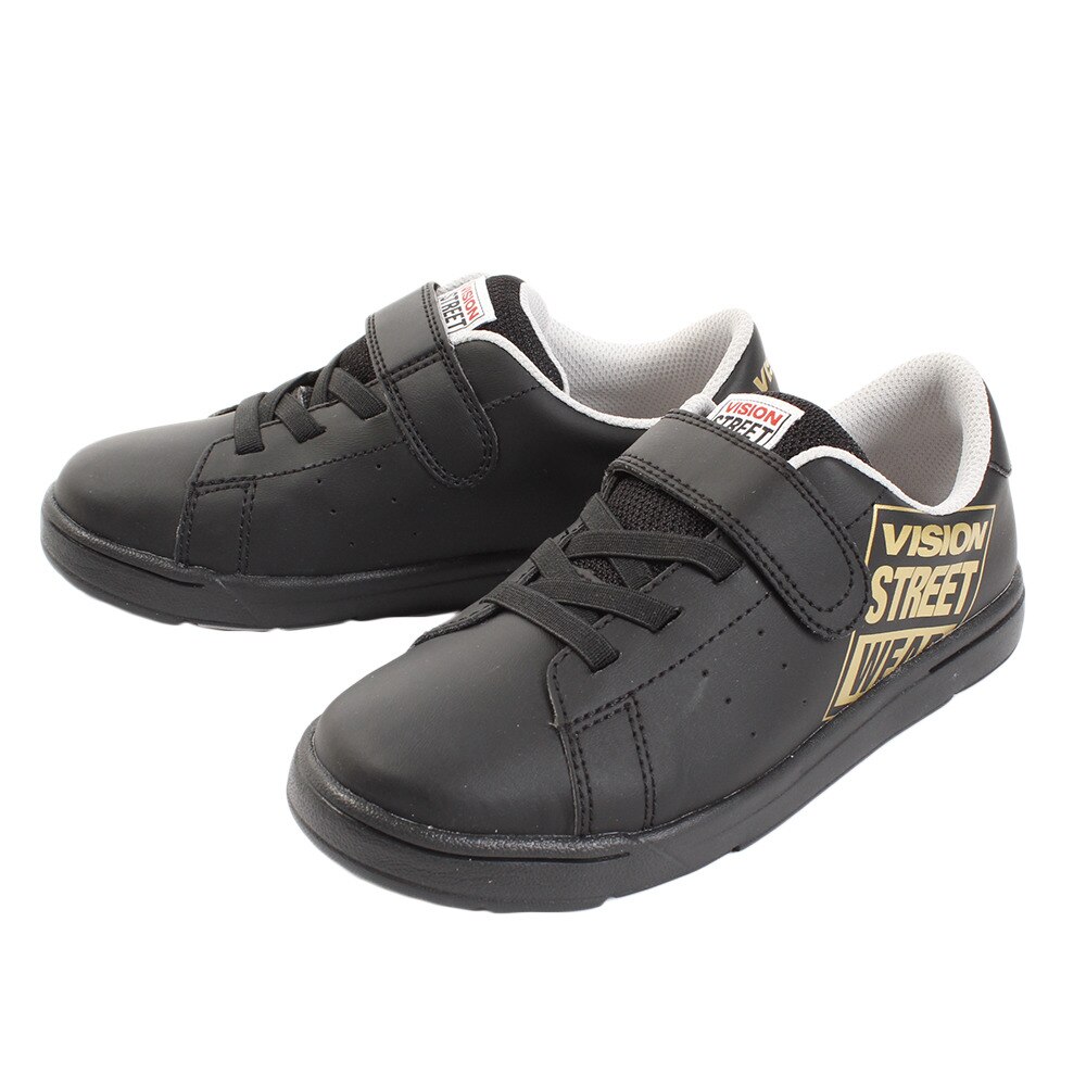  ジュニアスニーカー PERRY VKS-9114 BLACK/GOLD スポーツシューズ