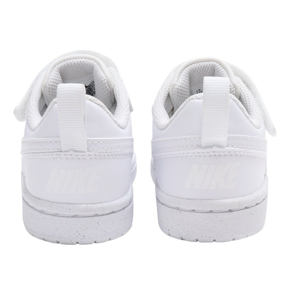 ナイキ（NIKE）（キッズ）ジュニア スニーカー コート ボロー ロー リクラフト PS ホワイト DV5457-106 カジュアル スポーツ シューズ ベルクロ 通学 部活 靴