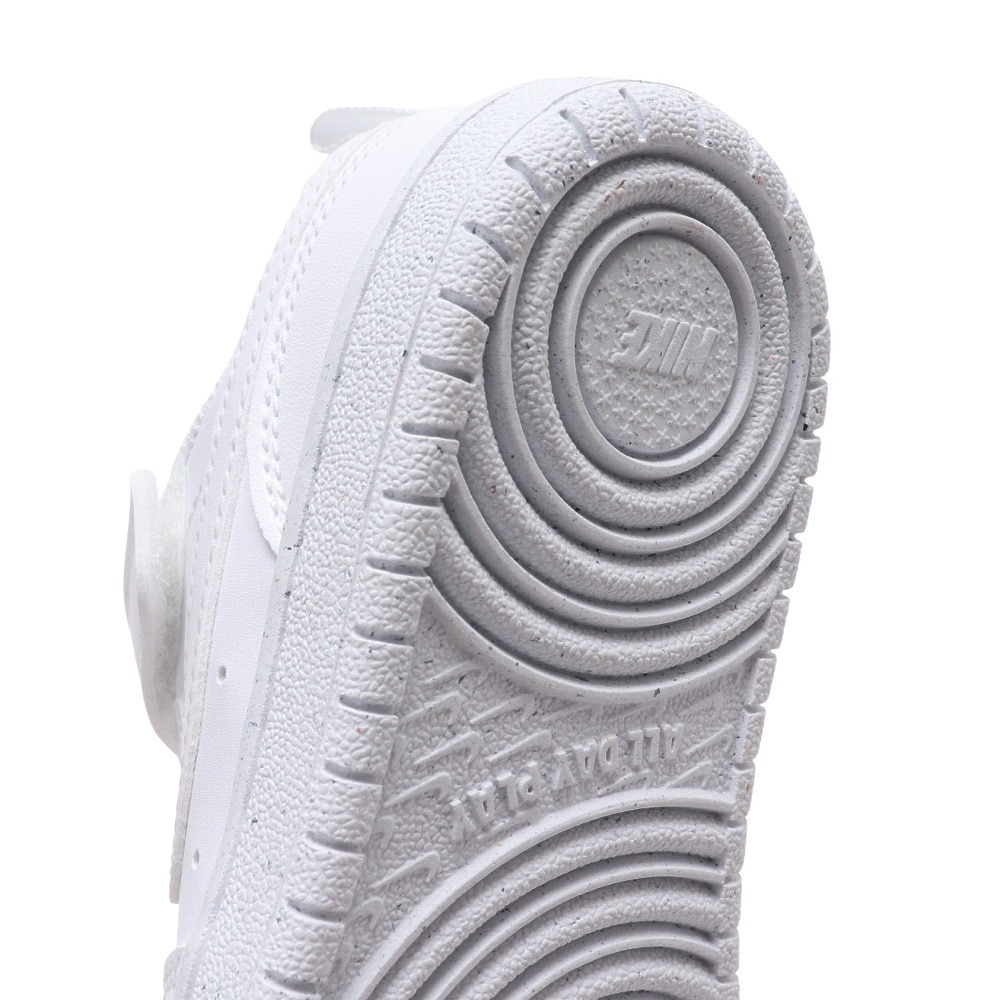 ナイキ（NIKE）（キッズ）ジュニア スニーカー コート ボロー ロー リクラフト PS ホワイト DV5457-106 カジュアル スポーツ シューズ ベルクロ 通学 部活 靴