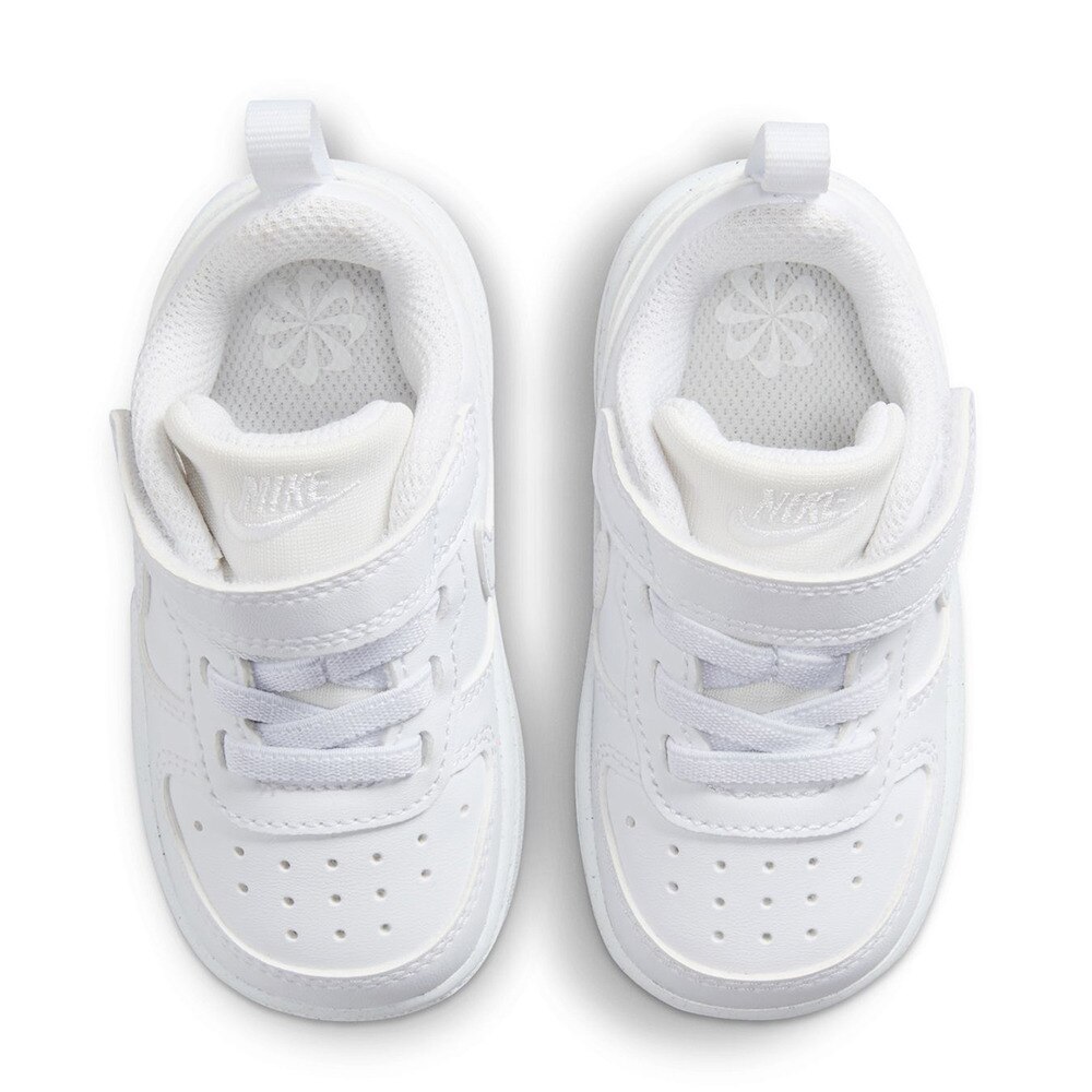 ナイキ（NIKE）（キッズ）ジュニア スニーカー コート ボロー ロー リクラフト TD ホワイト DV5458-106 シューズ ベルクロ 面ファスナー 