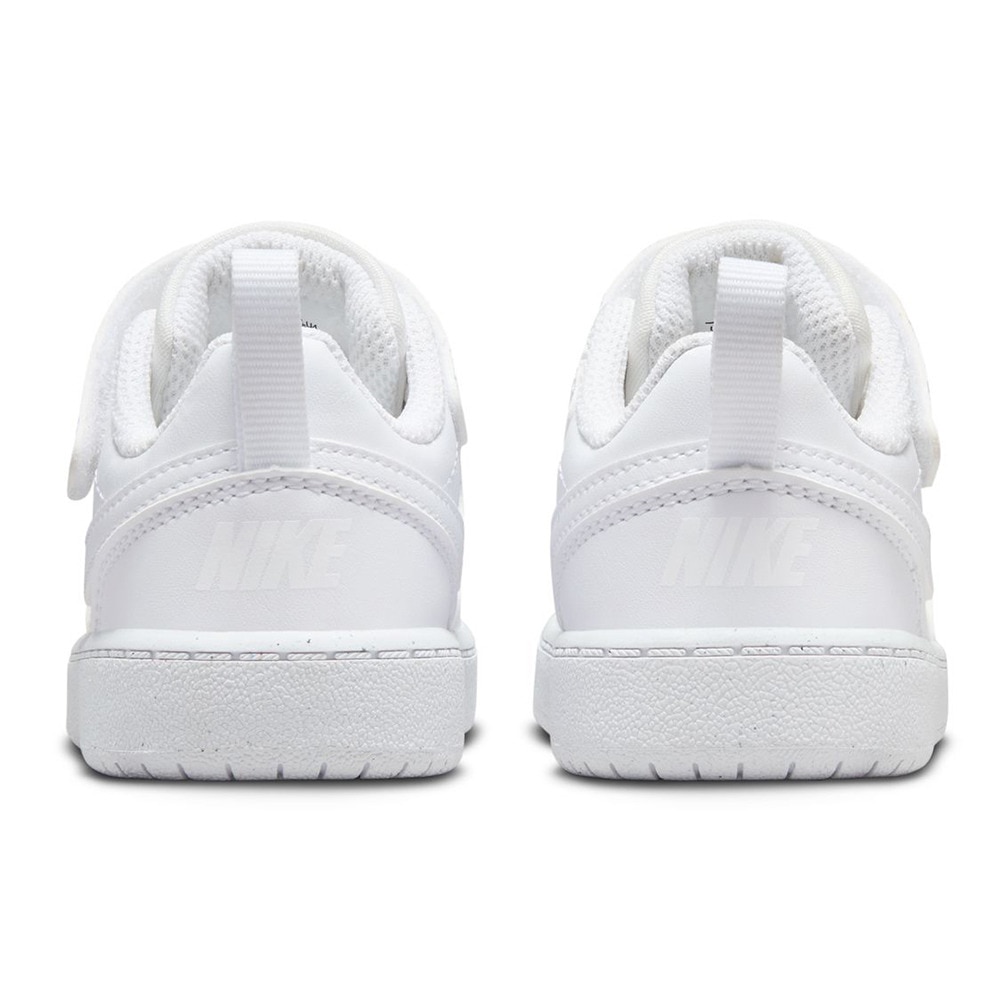 ナイキ（NIKE）（キッズ）ジュニア スニーカー コート ボロー ロー リクラフト TD ホワイト DV5458-106 シューズ ベルクロ 面ファスナー 