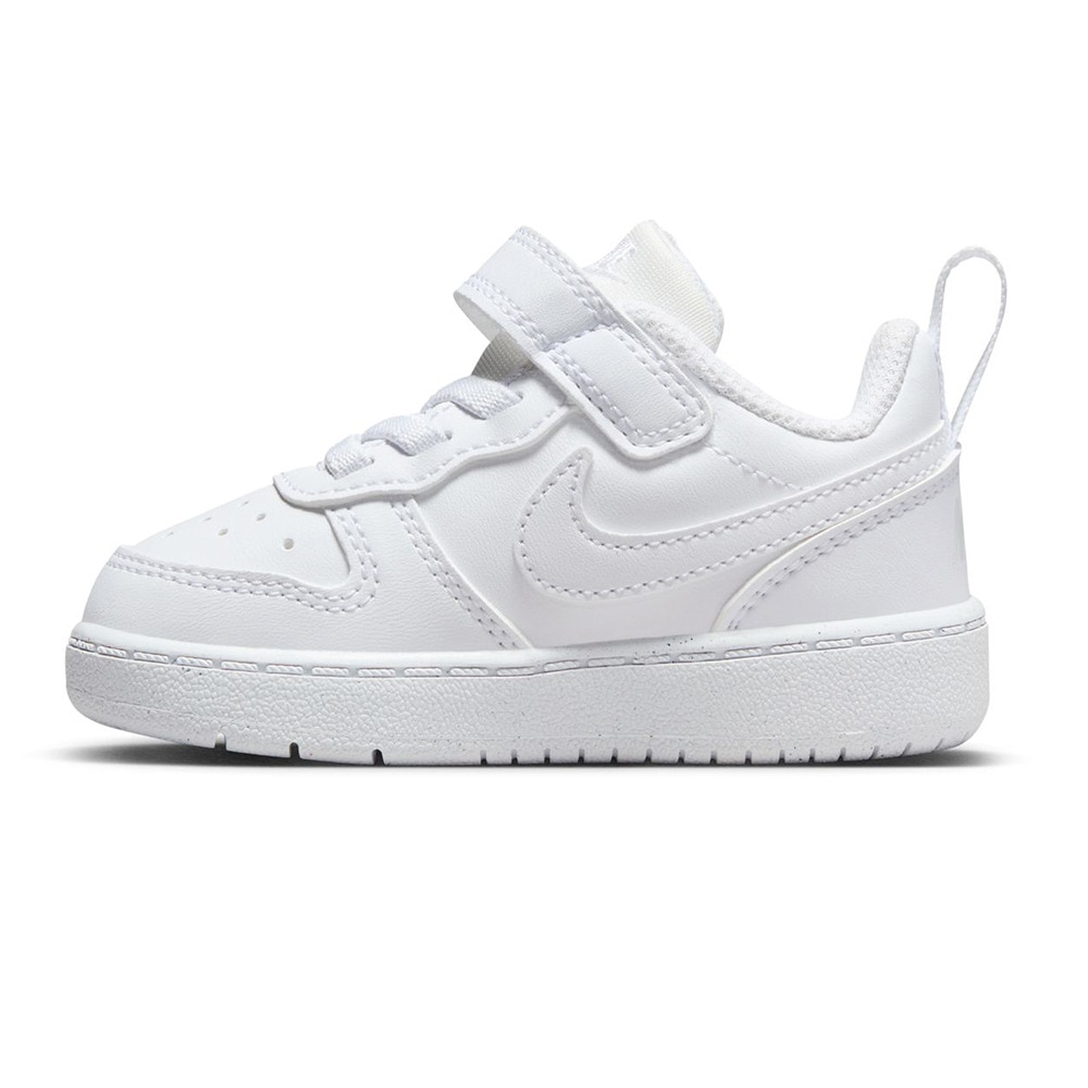 ナイキ（NIKE）（キッズ）ジュニア スニーカー コート ボロー ロー リクラフト TD ホワイト DV5458-106 シューズ ベルクロ 面ファスナー 