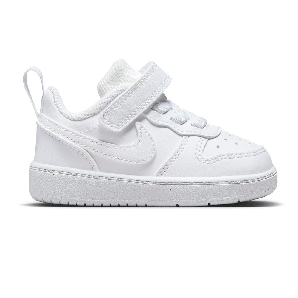 ナイキ（NIKE）（キッズ）ジュニア スニーカー コート ボロー ロー リクラフト TD ホワイト DV5458-106 シューズ ベルクロ 面ファスナー 