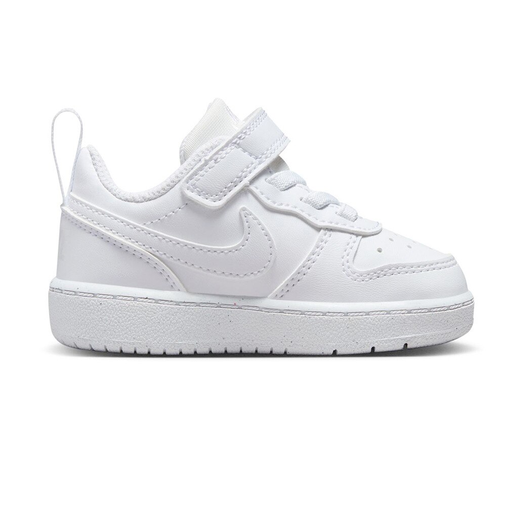 ナイキ（NIKE）（キッズ）ジュニア スニーカー コート ボロー ロー リクラフト TD ホワイト DV5458-106 シューズ ベルクロ 面ファスナー 