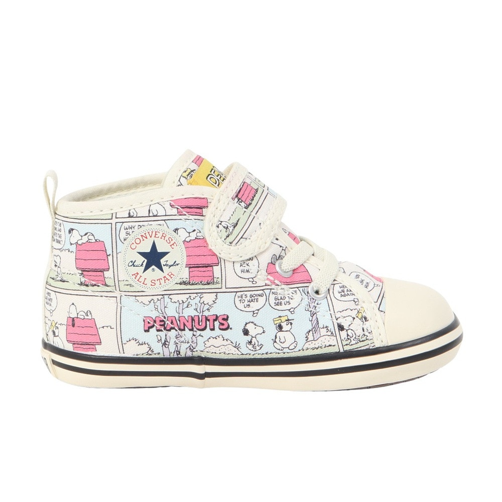 コンバース（CONVERSE）（キッズ）ジュニアスニーカー キャンパスシューズ PEANUTS CP V-1 ベビー オールスター 37303050 24SS