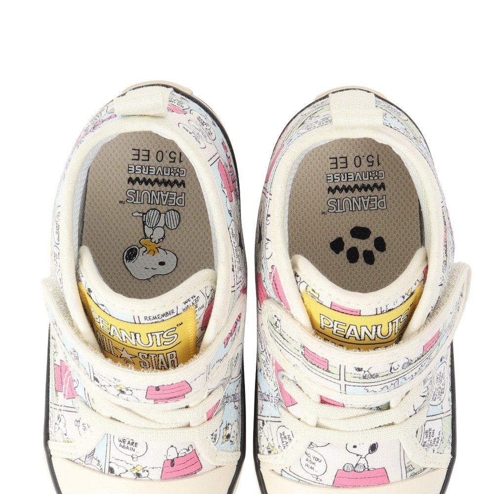 コンバース（CONVERSE）（キッズ）ジュニアスニーカー キャンパスシューズ PEANUTS CP V-1 ベビー オールスター 37303050 24SS