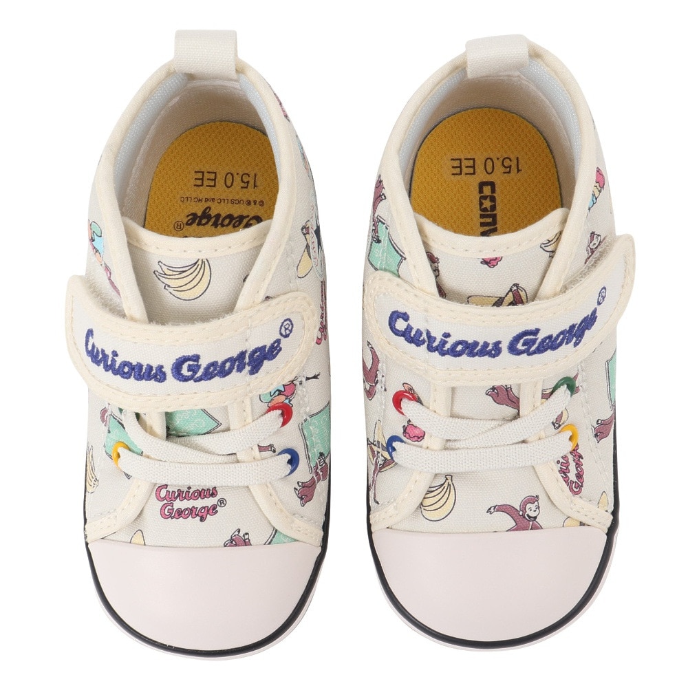 コンバース（CONVERSE）（キッズ）ベビー スニーカー キャンパスシューズ オールスター N PT Vー1 おさるのジョージ 37303190 24FW