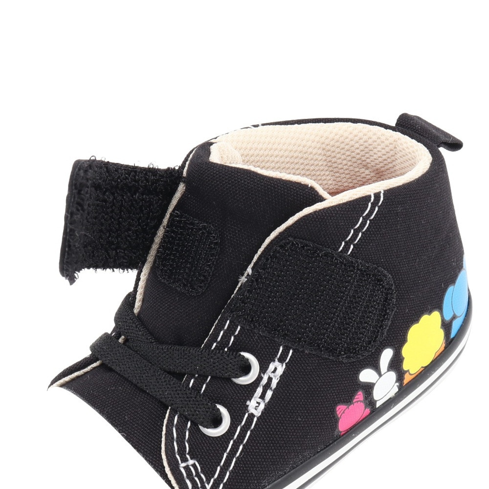コンバース（CONVERSE）（キッズ）ジュニアスニーカー キャンパスシューズ ベビー オールスター V-1 たべっ子どうぶつ ブラック 37303630