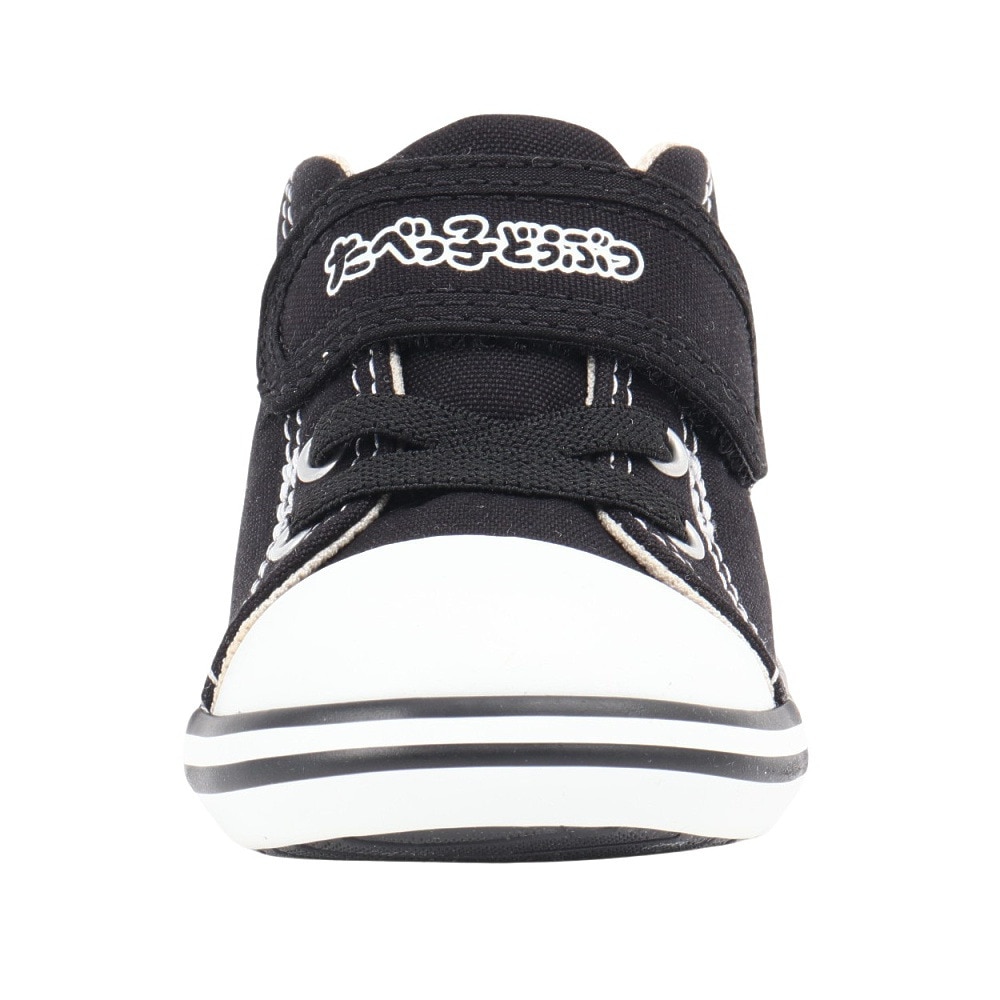 コンバース（CONVERSE）（キッズ）ジュニアスニーカー キャンパスシューズ ベビー オールスター V-1 たべっ子どうぶつ ブラック 37303630
