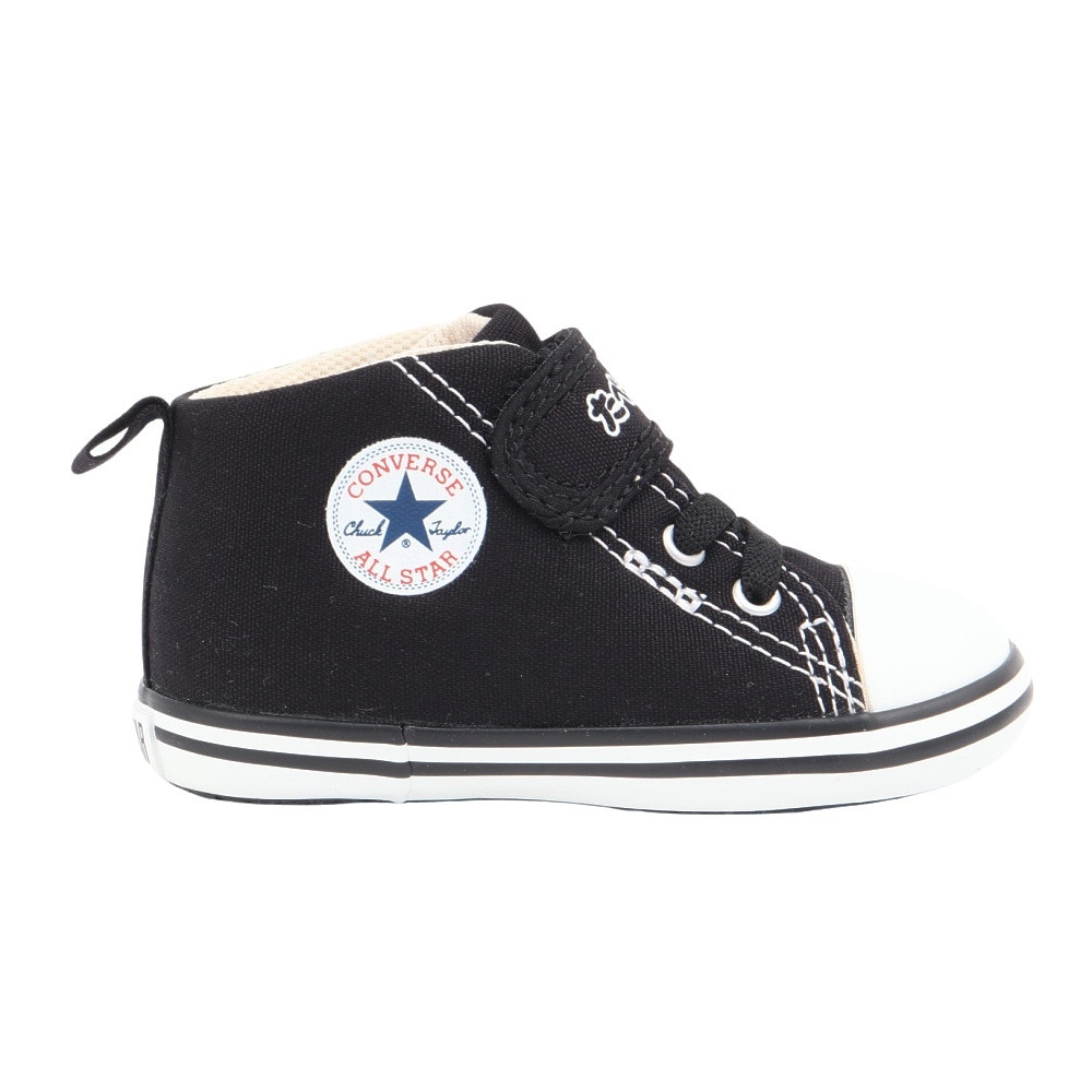 コンバース（CONVERSE）（キッズ）ジュニアスニーカー キャンパスシューズ ベビー オールスター V-1 たべっ子どうぶつ ブラック 37303630