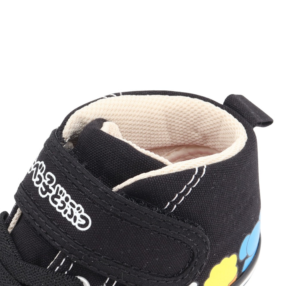 コンバース（CONVERSE）（キッズ）ジュニアスニーカー キャンパスシューズ ベビー オールスター V-1 たべっ子どうぶつ ブラック 37303630