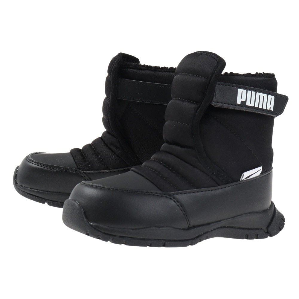 プーマ（PUMA）（キッズ）ブーツ ベビー 黒 ニエベ ブーツ ウィンター AC INF ブラック 38074603 アウトドアシューズ スノーブーツ ボア素材