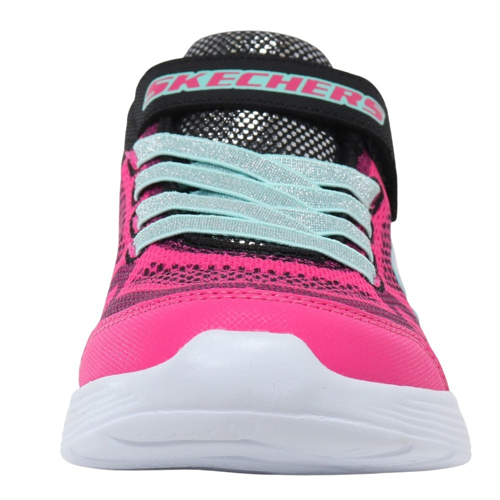 スケッチャーズ（SKECHERS）（キッズ）スニーカー ジュニア ピンク スナップ スプリント SNAP SPRINTS 81372L-BKMT ブラックピンク スポーツシューズ