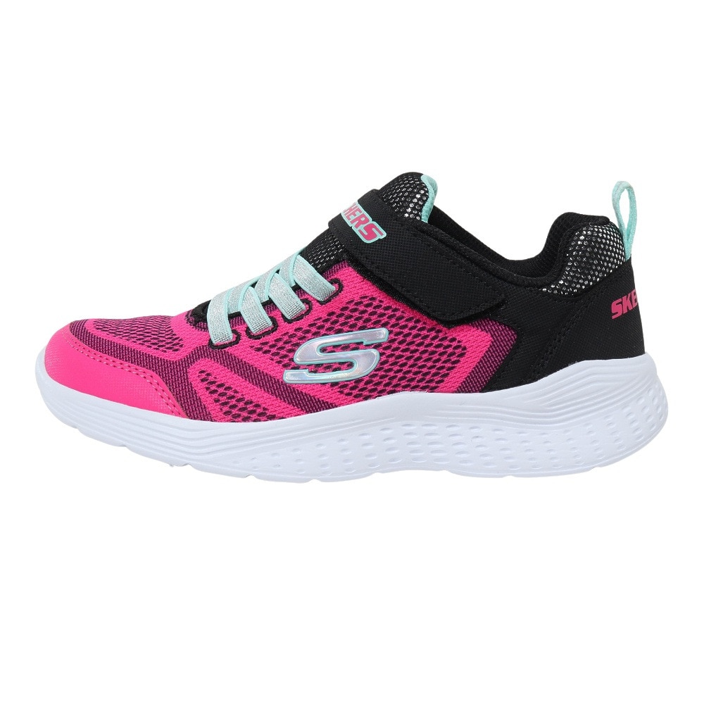 スケッチャーズ（SKECHERS）（キッズ）スニーカー ジュニア ピンク スナップ スプリント SNAP SPRINTS 81372L-BKMT ブラックピンク スポーツシューズ