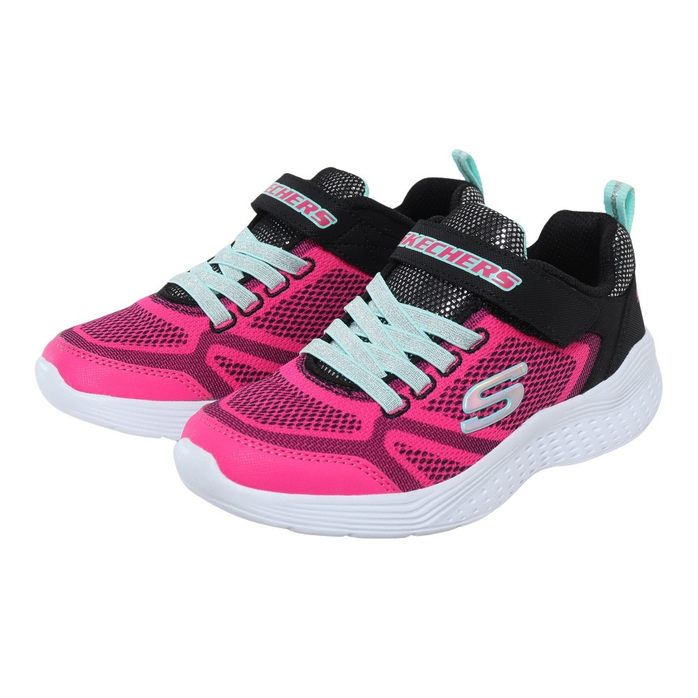 スケッチャーズ（SKECHERS）（キッズ）スニーカー ジュニア ピンク スナップ スプリント SNAP SPRINTS 81372L-BKMT ブラックピンク スポーツシューズ