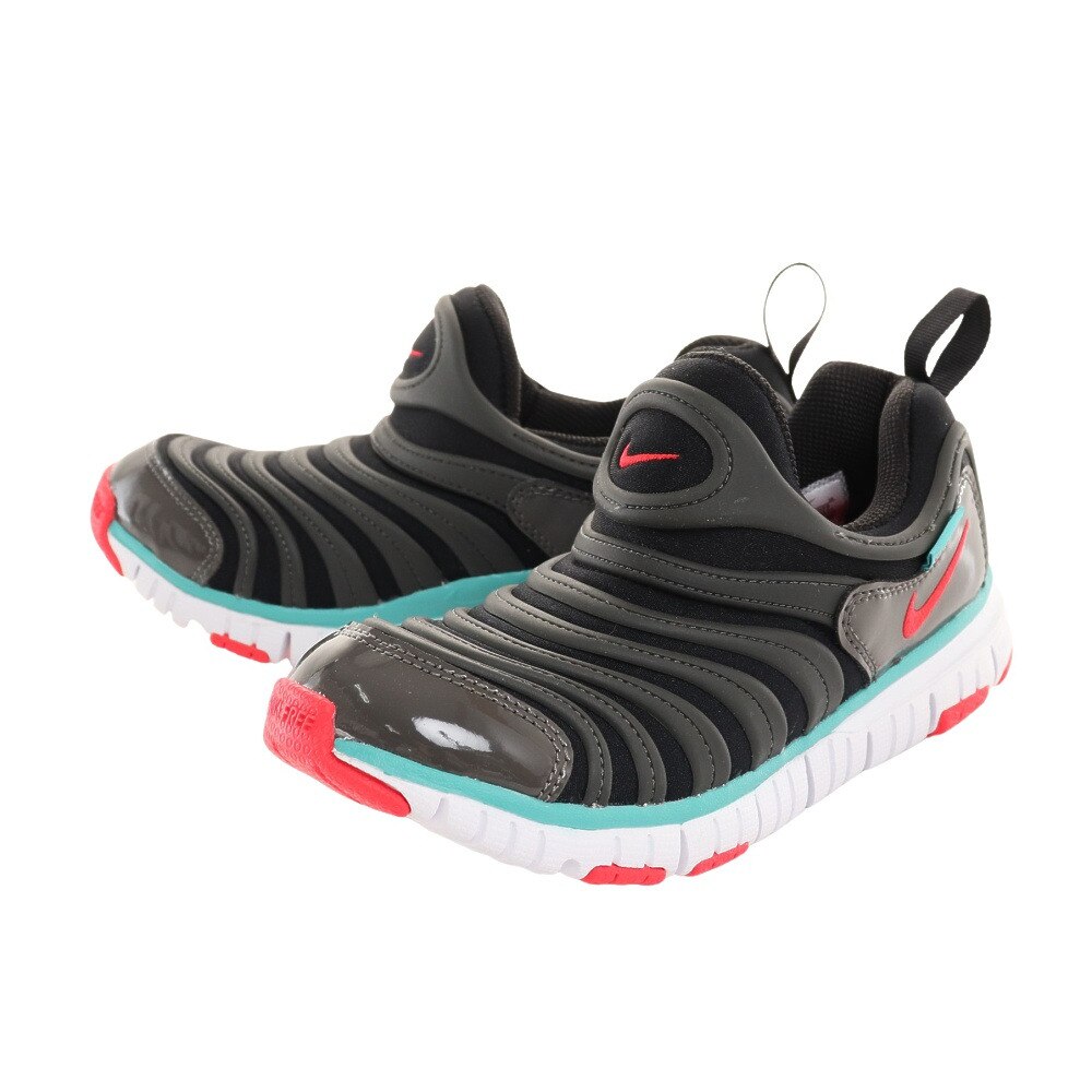 ナイキ（NIKE）（キッズ）ダイナモ フリー PS ブラックレッド 343738-029 ジュニア スニーカー スポーツシューズ シューレース 紐なし 運動靴★★★
