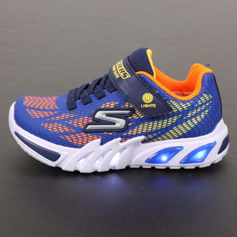 スケッチャーズ（SKECHERS）（キッズ）ジュニアスニーカー フレックス グロー エリート バルロ ブルー 400137L-RYOR スポーツシューズ 面ファスナー