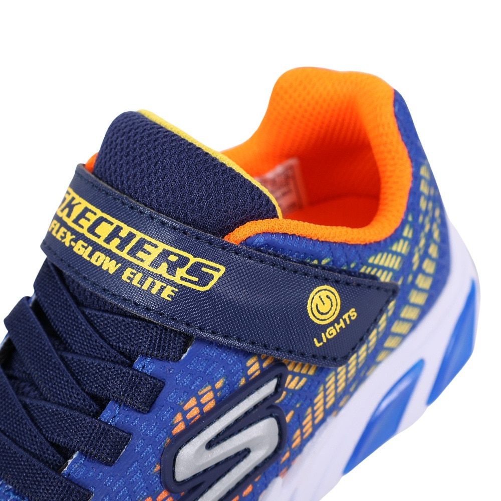 スケッチャーズ（SKECHERS）（キッズ）ジュニアスニーカー フレックス グロー エリート バルロ ブルー 400137L-RYOR スポーツシューズ 面ファスナー