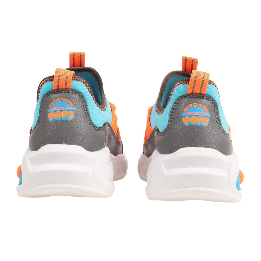 スケッチャーズ（SKECHERS）（キッズ）ジュニアスニーカー スケッチ ポップス グレー 402170L-CCBL スポーツシューズ スリップオン 洗濯機洗い可能 クッション