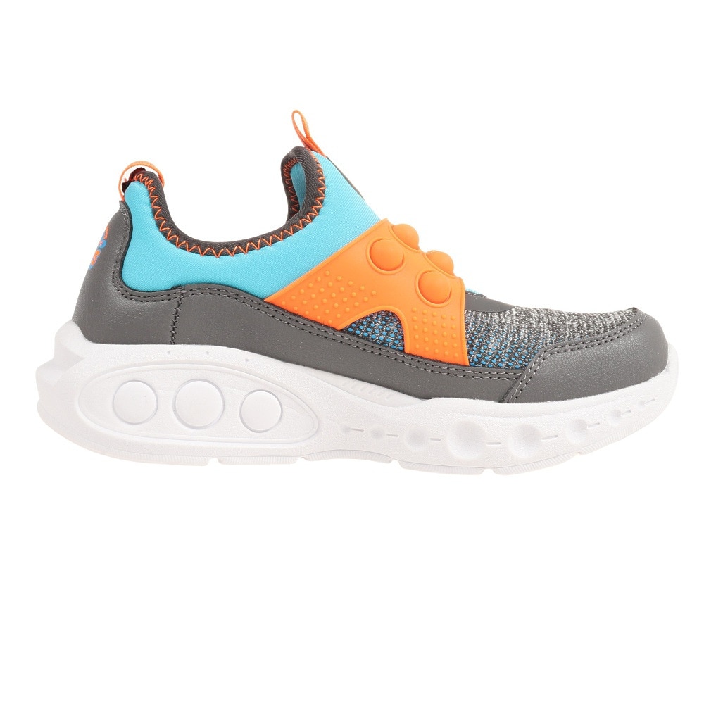 スケッチャーズ（SKECHERS）（キッズ）ジュニアスニーカー スケッチ ポップス グレー 402170L-CCBL スポーツシューズ スリップオン 洗濯機洗い可能 クッション