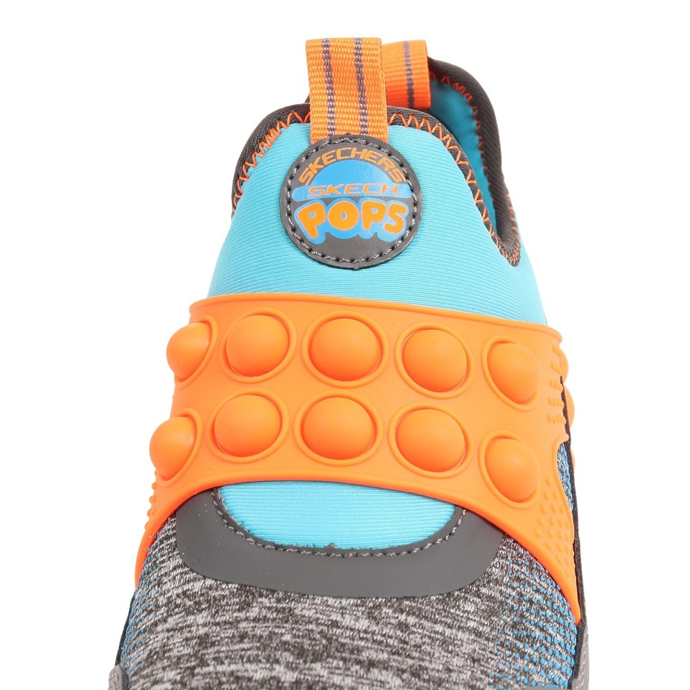 スケッチャーズ（SKECHERS）（キッズ）ジュニアスニーカー スケッチ ポップス グレー 402170L-CCBL スポーツシューズ スリップオン 洗濯機洗い可能 クッション
