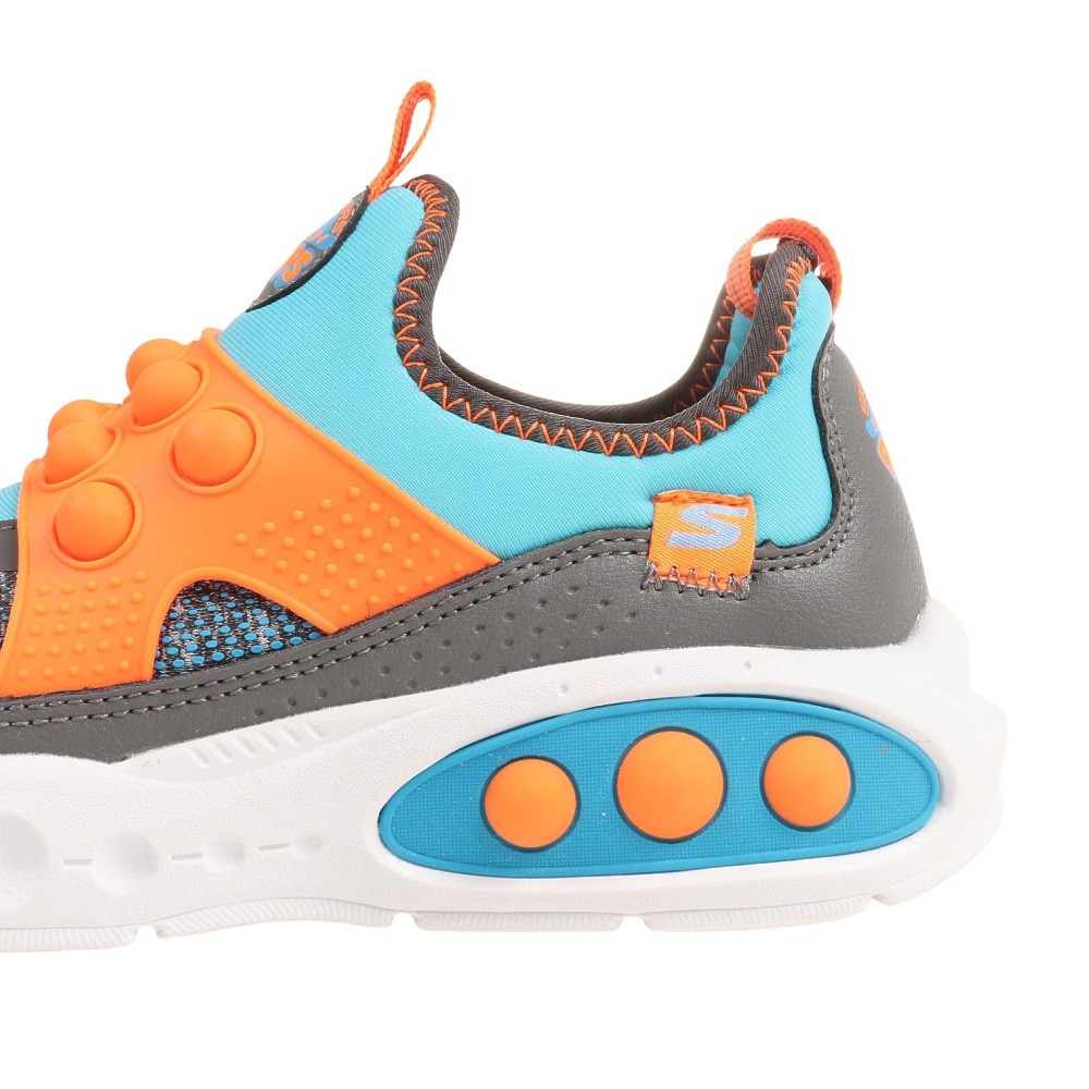 スケッチャーズ（SKECHERS）（キッズ）ジュニアスニーカー スケッチ ポップス グレー 402170L-CCBL スポーツシューズ スリップオン 洗濯機洗い可能 クッション