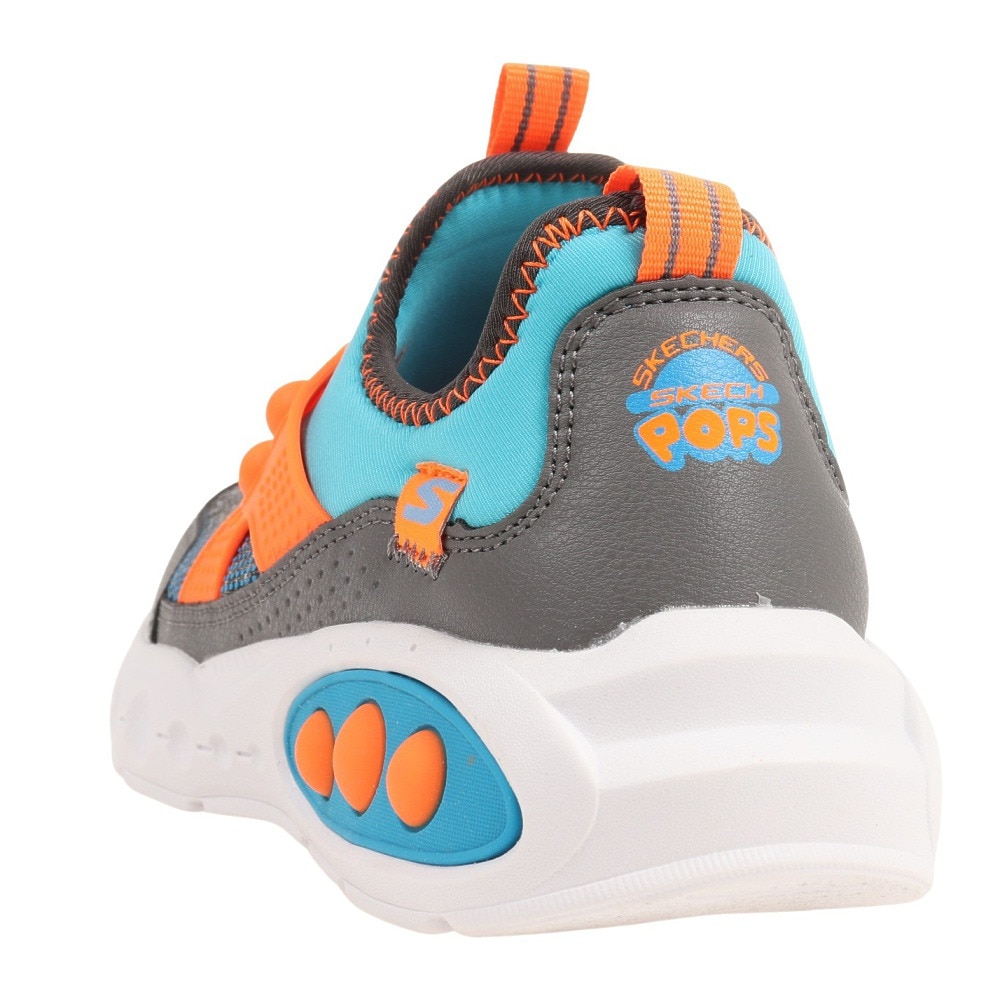 スケッチャーズ（SKECHERS）（キッズ）ジュニアスニーカー スケッチ ポップス グレー 402170L-CCBL スポーツシューズ スリップオン 洗濯機洗い可能 クッション