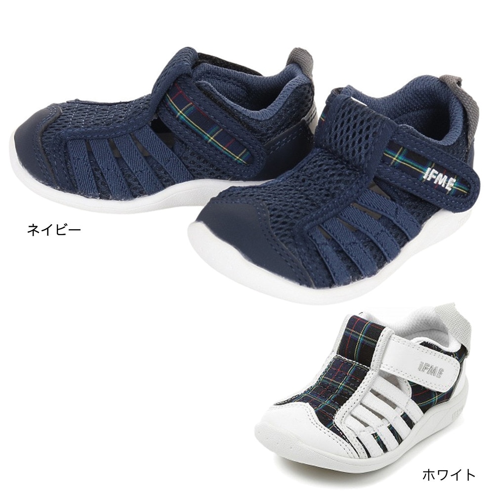 イフミー（IFME）（キッズ）ジュニアスニーカー スポーツシューズ BABYサンダル 播州織 203304NAV