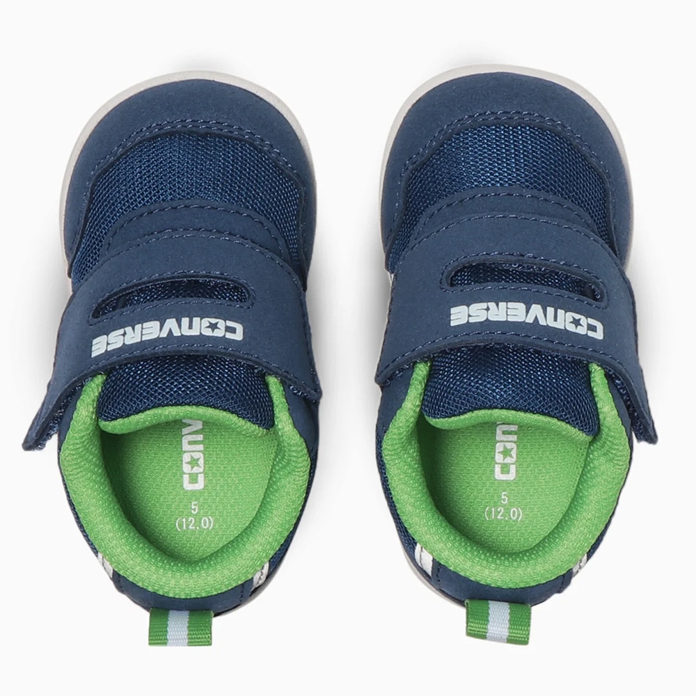 コンバース（CONVERSE）（キッズ）ジュニアスニーカー MINI RS 2 ネイビー グリーン 37302600 23FW ファースト スポーツ シューズ 軽量 屈曲性 抗菌