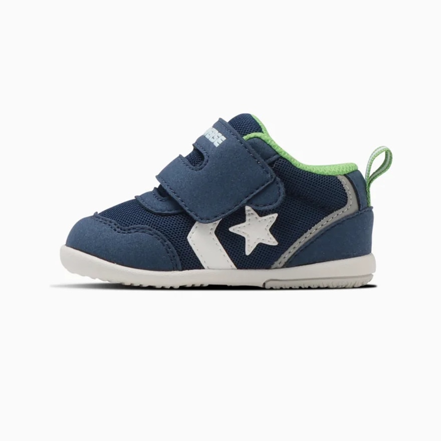 コンバース（CONVERSE）（キッズ）ジュニアスニーカー MINI RS 2 ネイビー グリーン 37302600 23FW ファースト スポーツ シューズ 軽量 屈曲性 抗菌