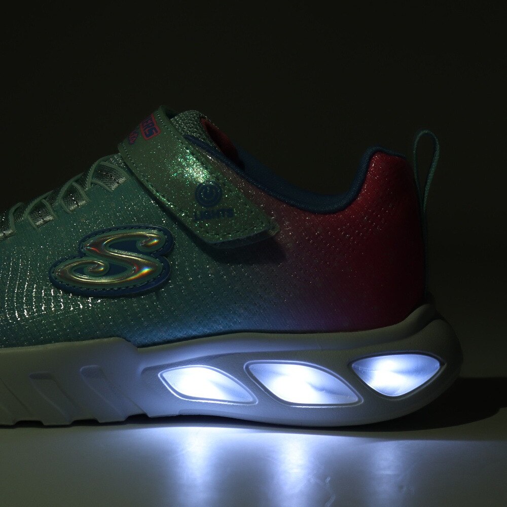 スケッチャーズ（SKECHERS）（キッズ）ジュニアスニーカー スポーツシューズ Sライツ フリッカー フラッシュ オンブレ ドリーマー 303703L-AQMT