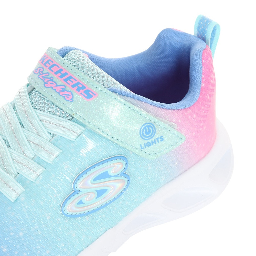 スケッチャーズ（SKECHERS）（キッズ）ジュニアスニーカー スポーツシューズ Sライツ フリッカー フラッシュ オンブレ ドリーマー 303703L-AQMT